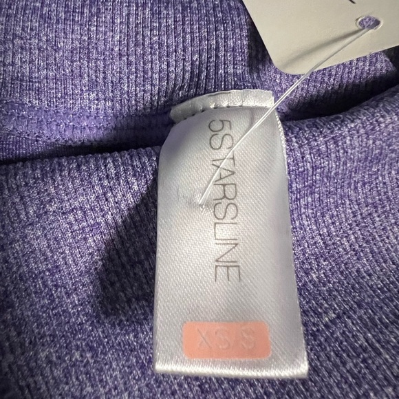 5 Starline Heathered Purple High-Waisted Leggings NWOT XS/Small - Picture 5 of 5